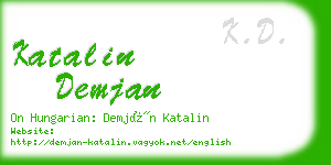 katalin demjan business card